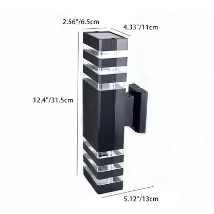 Waterproof Rectangle PVC Acrylic 2-Light Wall Sconce Lamp