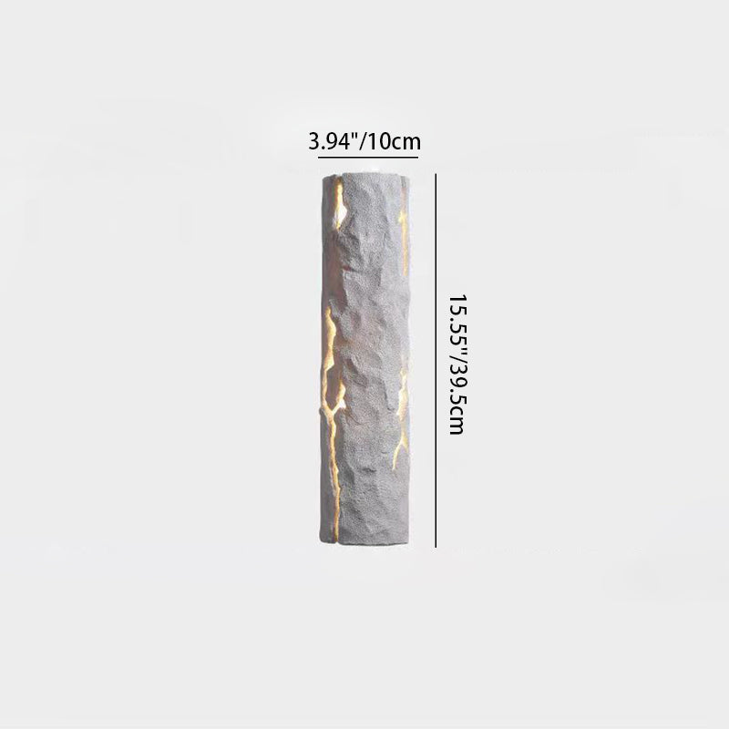 Creative Tree Stump Cylinder Resin LED Wall Sconce Lamp