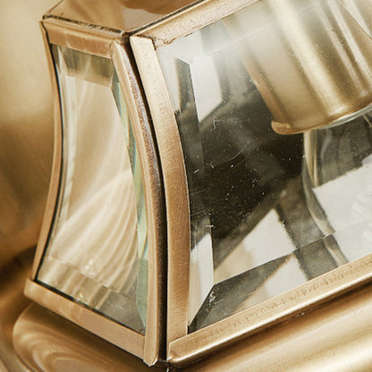 Waterproof Oval Copper Glass 1-Light Wall Sconce Lamp