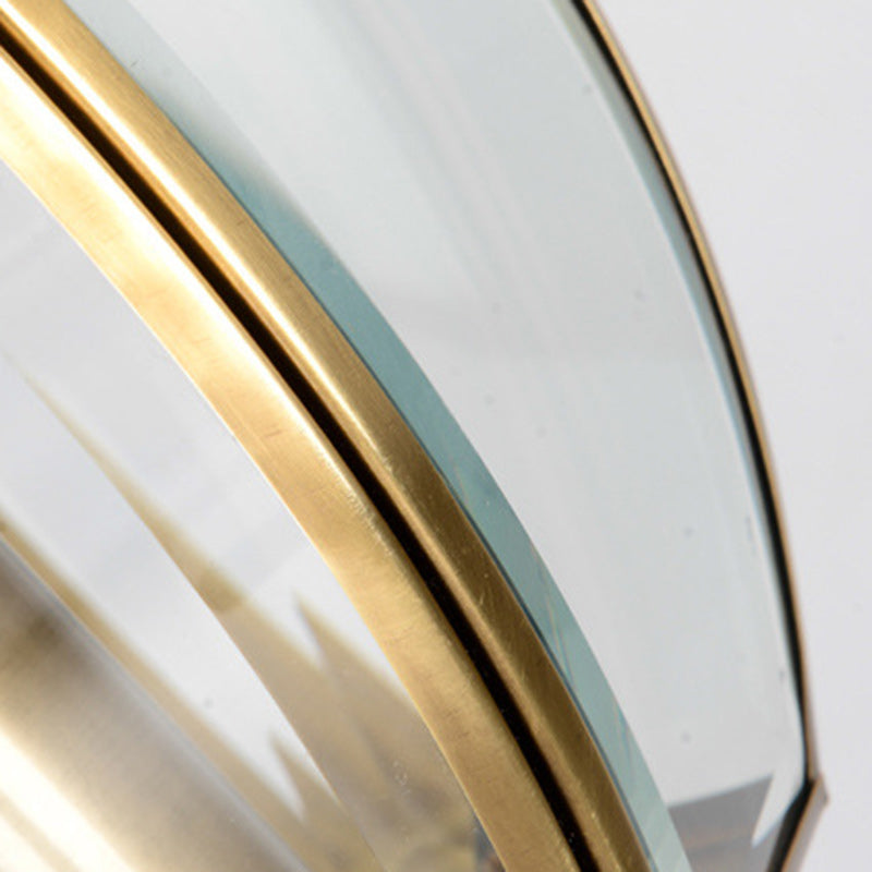 Waterproof Oval Copper Glass 1-Light Wall Sconce Lamp