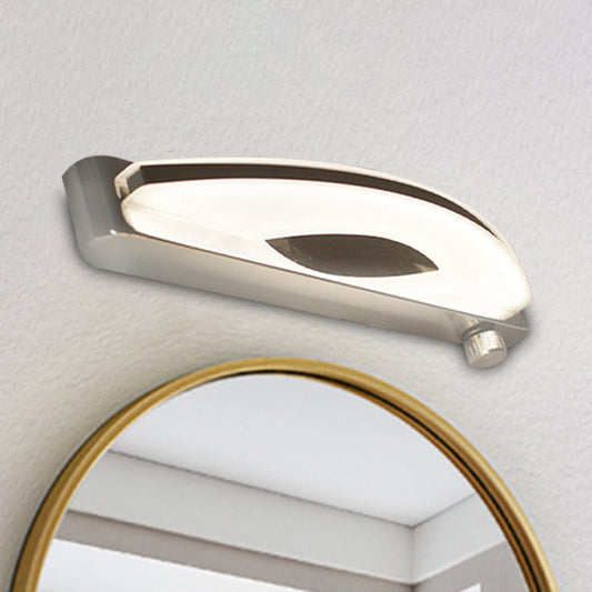 Oval Rectangle Stainless Steel Acrylic LED Wall Sconce Lamp