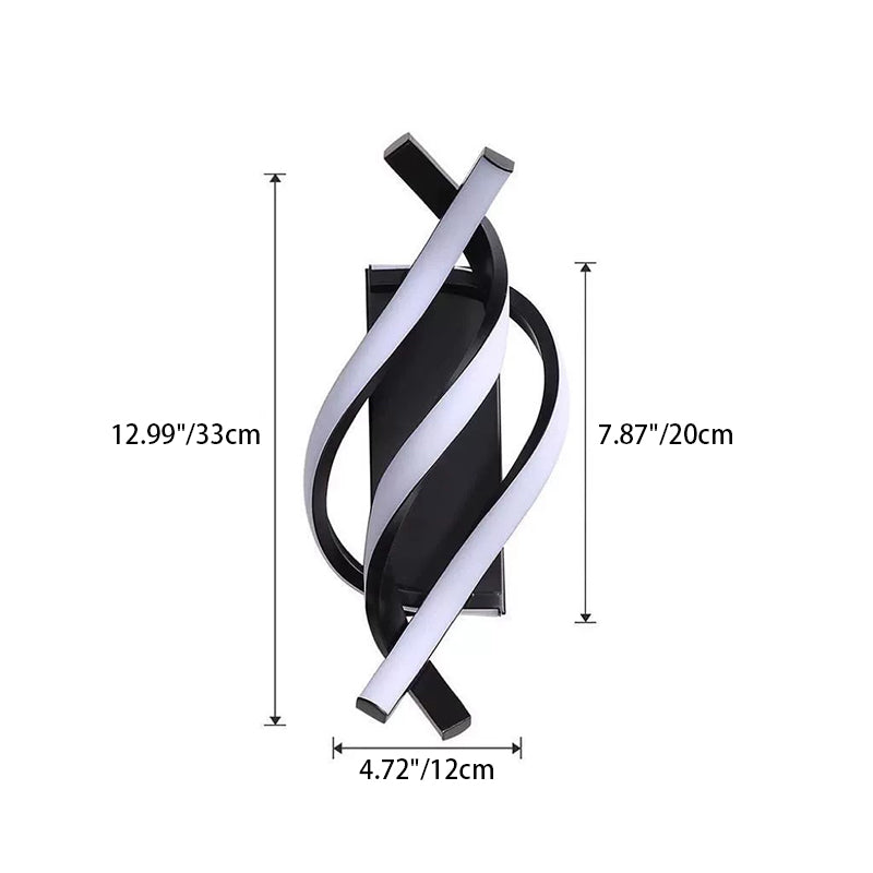 Scandinavian Spiral Aluminum Acrylic LED Wall Sconce Lamp
