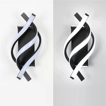 Scandinavian Spiral Aluminum Acrylic LED Wall Sconce Lamp