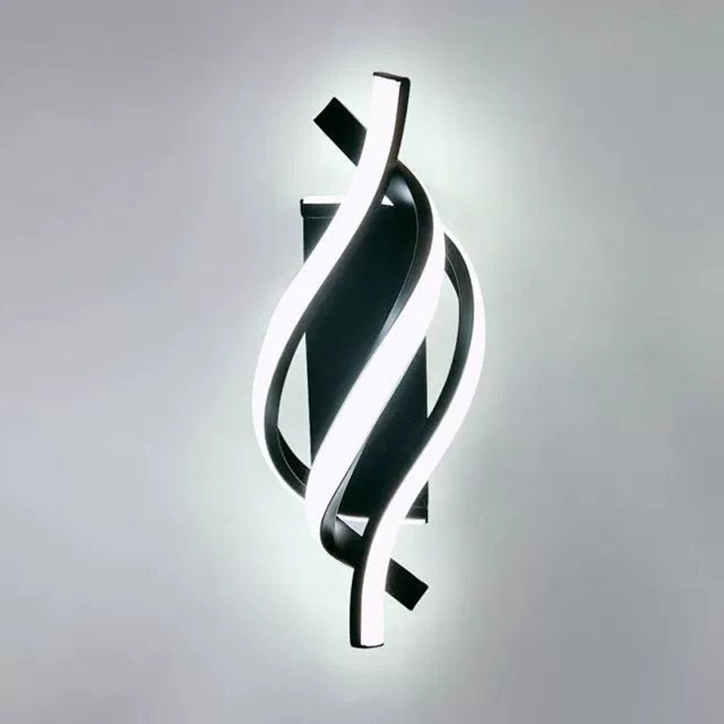 Scandinavian Spiral Aluminum Acrylic LED Wall Sconce Lamp