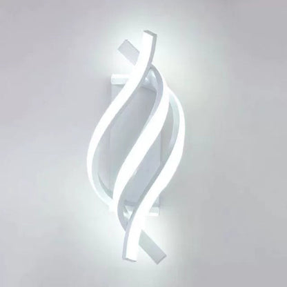 Scandinavian Spiral Aluminum Acrylic LED Wall Sconce Lamp