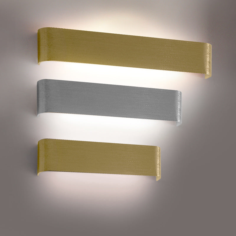 Minimalist Rectangle Aluminum Acrylic LED Wall Sconce Lamp