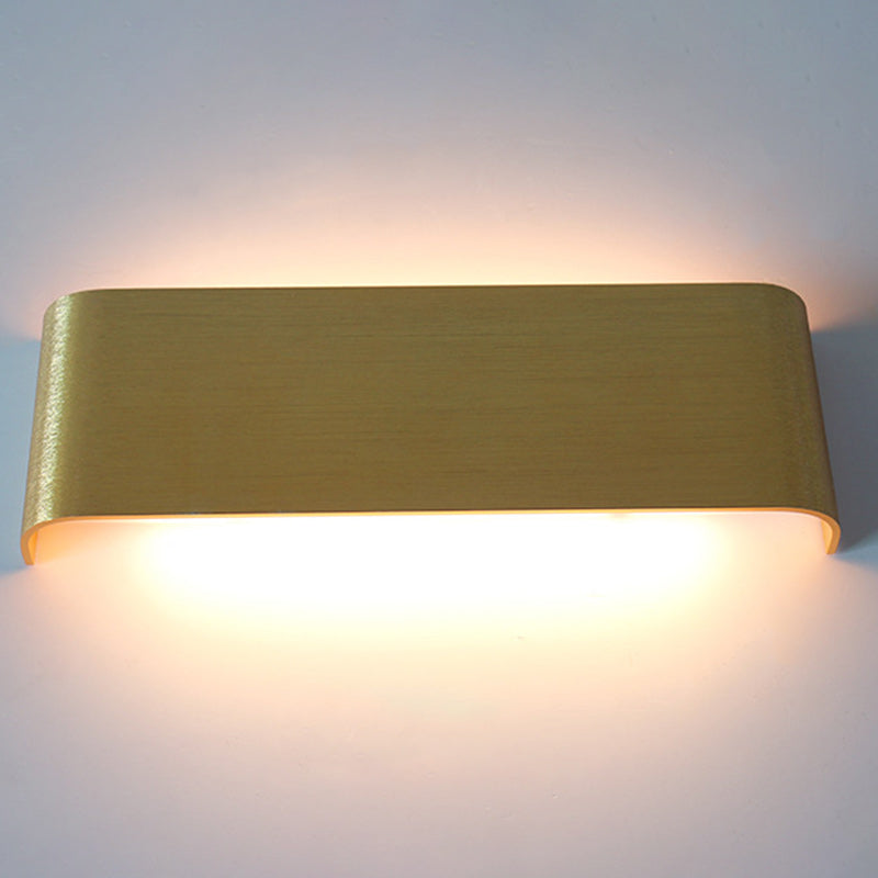 Minimalist Rectangle Aluminum Acrylic LED Wall Sconce Lamp