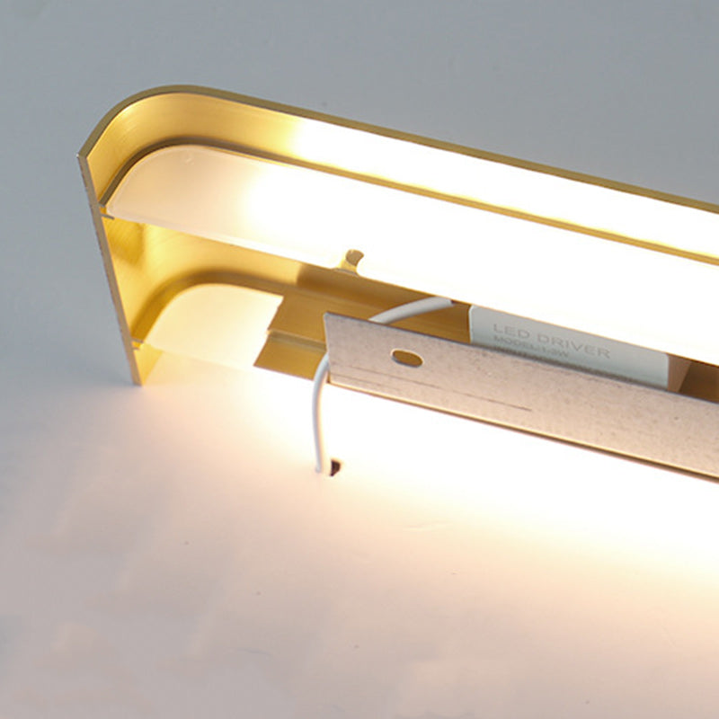 Minimalist Rectangle Aluminum Acrylic LED Wall Sconce Lamp