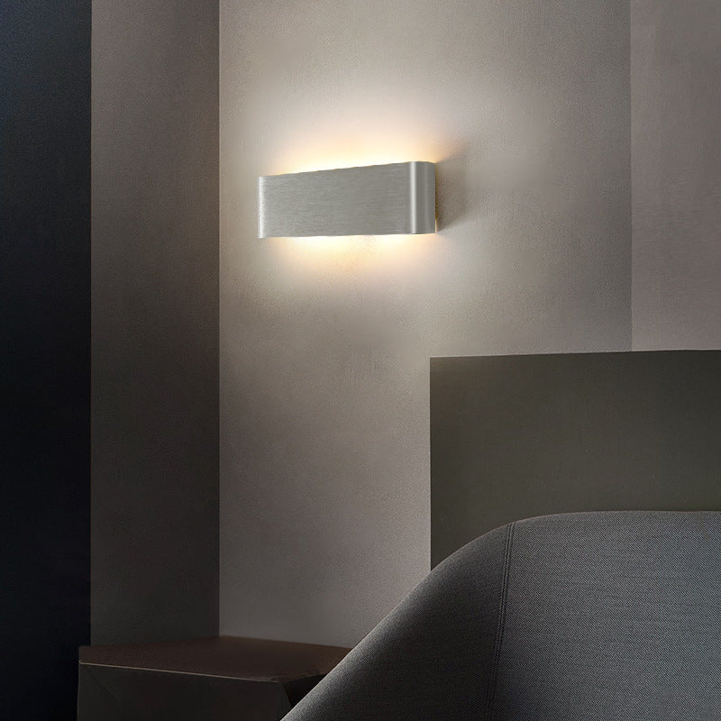 Minimalist Rectangle Aluminum Acrylic LED Wall Sconce Lamp