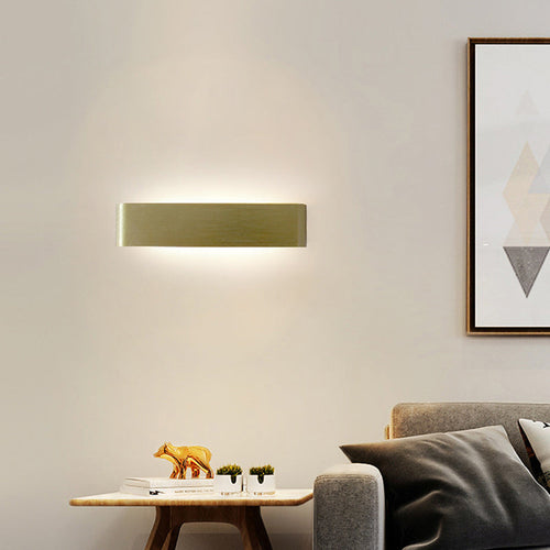 Minimalist Rectangle Aluminum Acrylic LED Wall Sconce Lamp