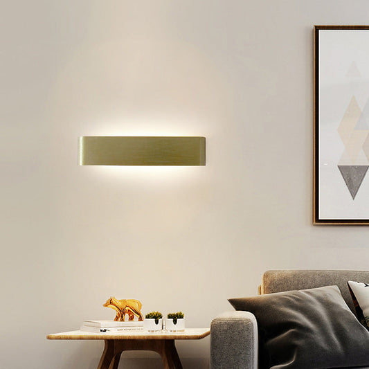 Minimalist Rectangle Aluminum Acrylic LED Wall Sconce Lamp