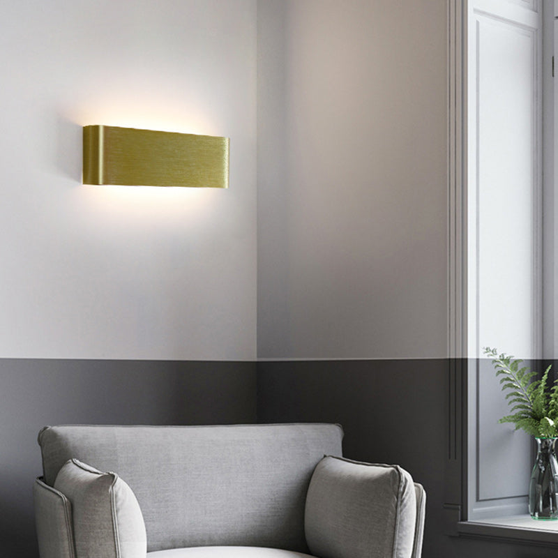 Minimalist Rectangle Aluminum Acrylic LED Wall Sconce Lamp