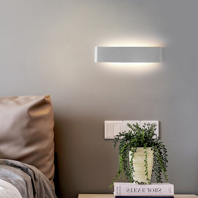 Minimalist Rectangle Aluminum Acrylic LED Wall Sconce Lamp