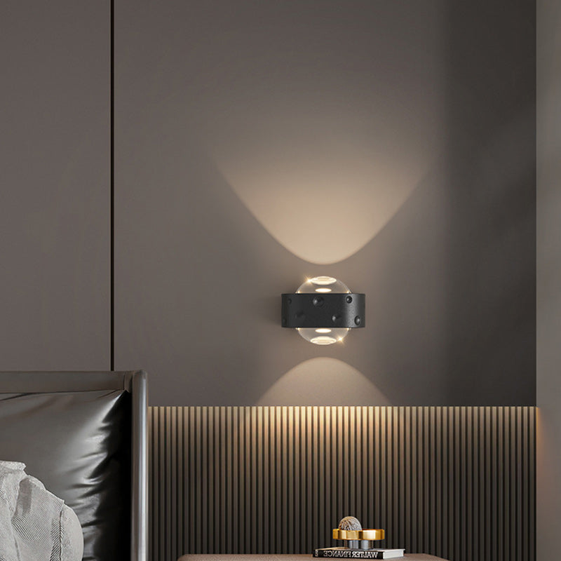 Scandinavian Iron Aluminum Crystal LED Wall Sconce Lamp