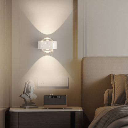 Scandinavian Iron Aluminum Crystal LED Wall Sconce Lamp