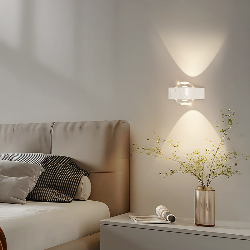 Scandinavian Iron Aluminum Crystal LED Wall Sconce Lamp