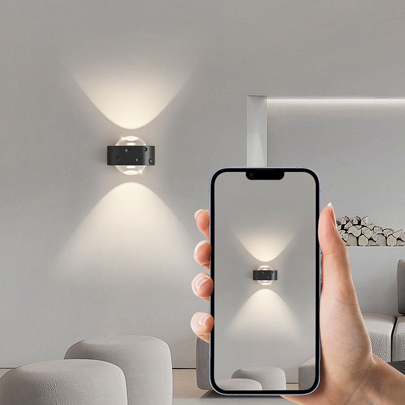 Scandinavian Iron Aluminum Crystal LED Wall Sconce Lamp