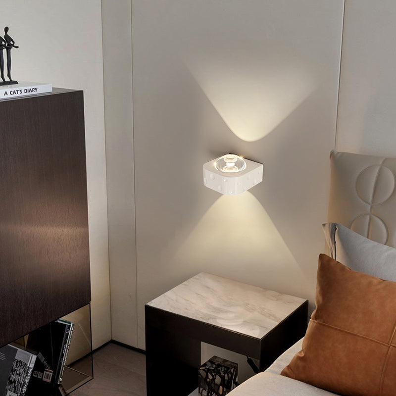 Scandinavian Iron Aluminum Crystal LED Wall Sconce Lamp