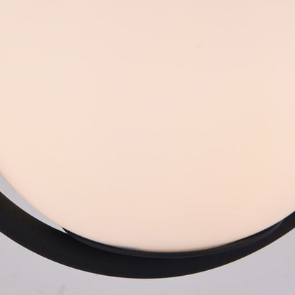 Round Drop Shape Orb Iron Glass 1-Light Wall Sconce Lamp