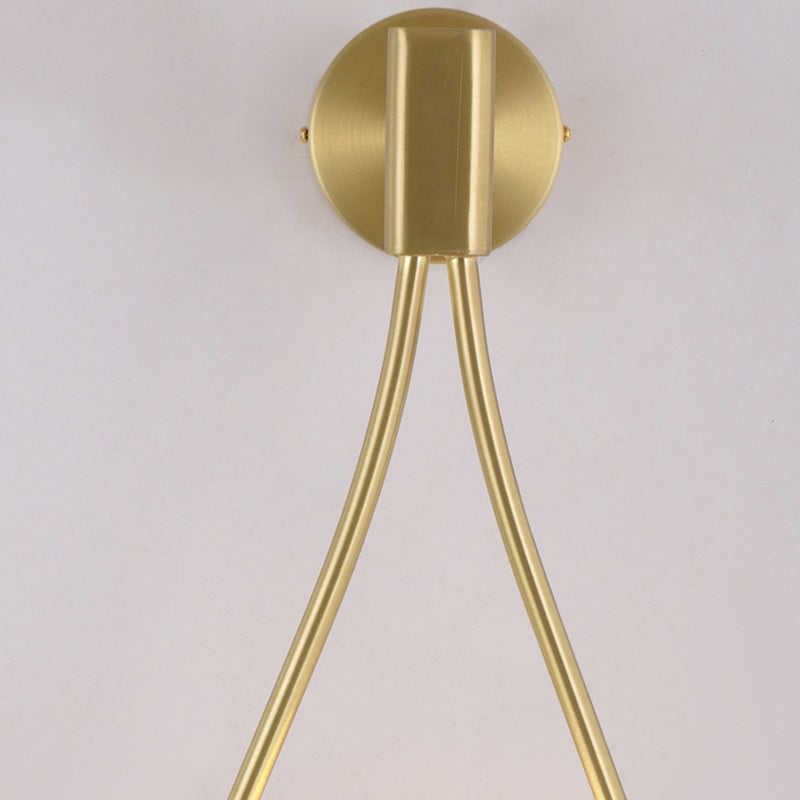 Round Drop Shape Orb Iron Glass 1-Light Wall Sconce Lamp