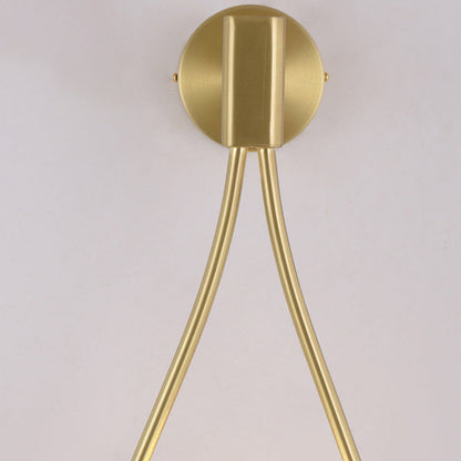 Round Drop Shape Orb Iron Glass 1-Light Wall Sconce Lamp
