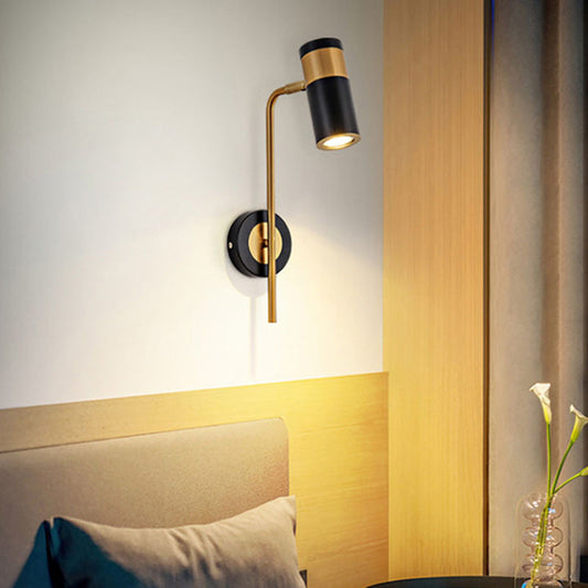 Scandinavian Round Cylinder Iron 1-Light Wall Sconce Lamp