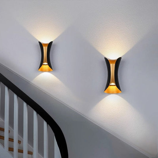 Waterproof Cylindrical Aluminum Glass LED Wall Sconce Lamp