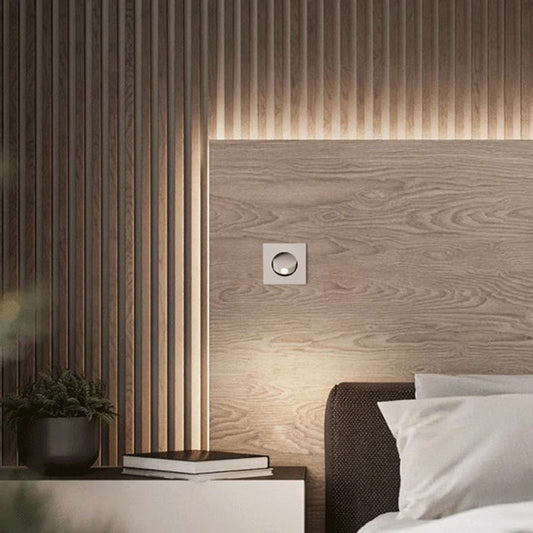 Recessed Square Round Aluminum LED Wall Sconce Lamp