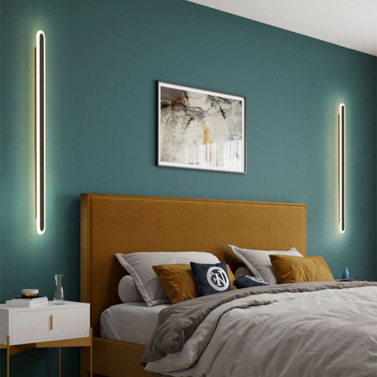 Modern Minimalist Linear Iron Acrylic LED Wall Sconce Lamp