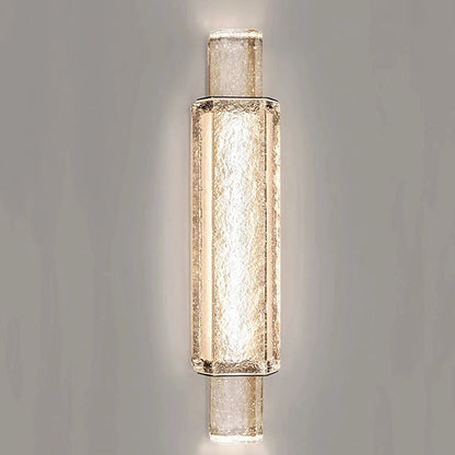 Rectangular Stainless Steel Bubble Crystal Wall Sconce Lamp