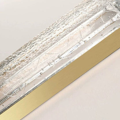 Rectangular Stainless Steel Bubble Crystal Wall Sconce Lamp
