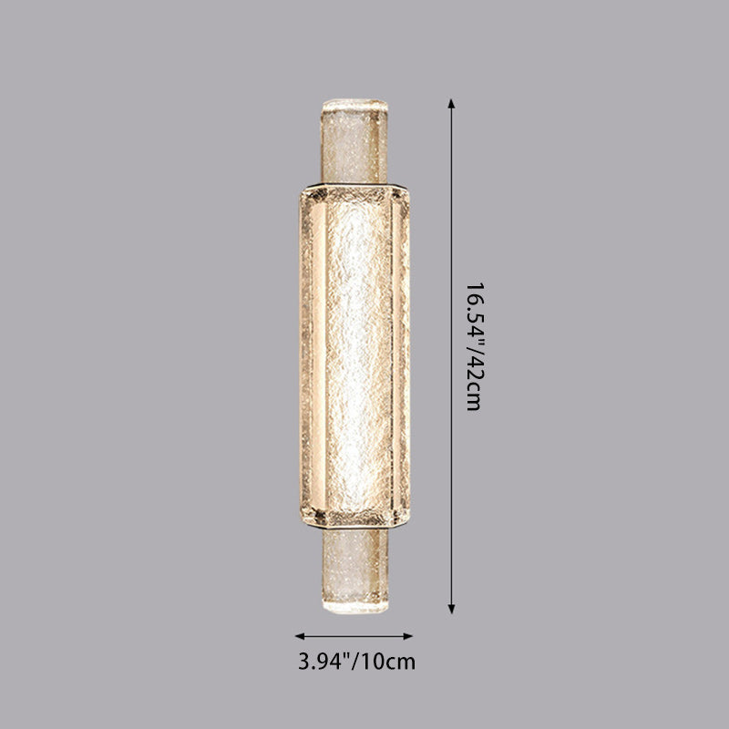 Rectangular Stainless Steel Bubble Crystal Wall Sconce Lamp