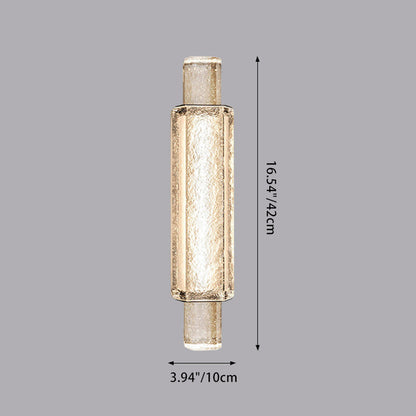 Rectangular Stainless Steel Bubble Crystal Wall Sconce Lamp