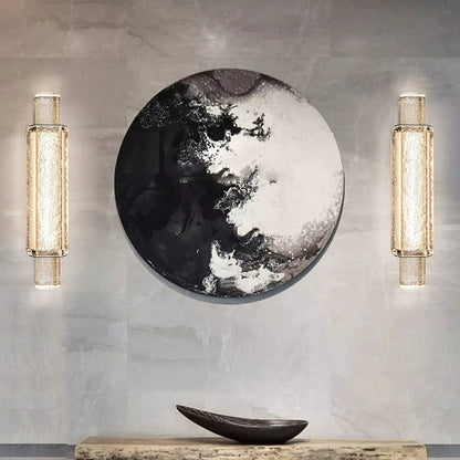 Rectangular Stainless Steel Bubble Crystal Wall Sconce Lamp