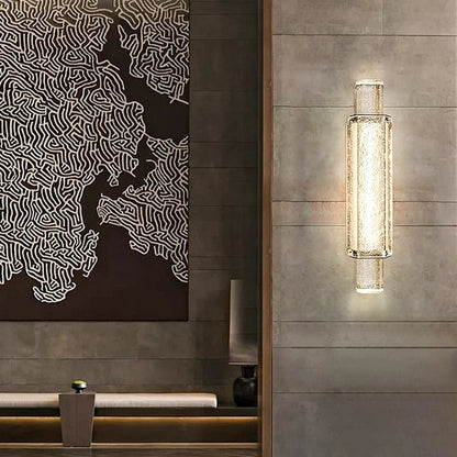 Rectangular Stainless Steel Bubble Crystal Wall Sconce Lamp