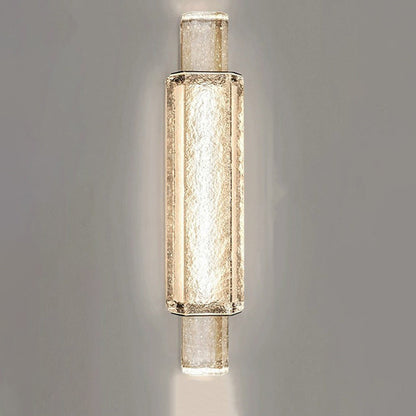 Rectangular Stainless Steel Bubble Crystal Wall Sconce Lamp