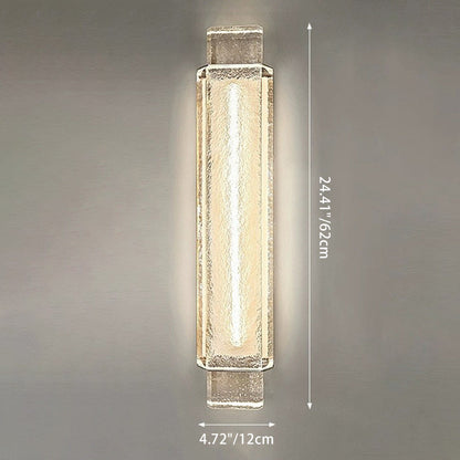 Rectangular Stainless Steel Bubble Crystal Wall Sconce Lamp