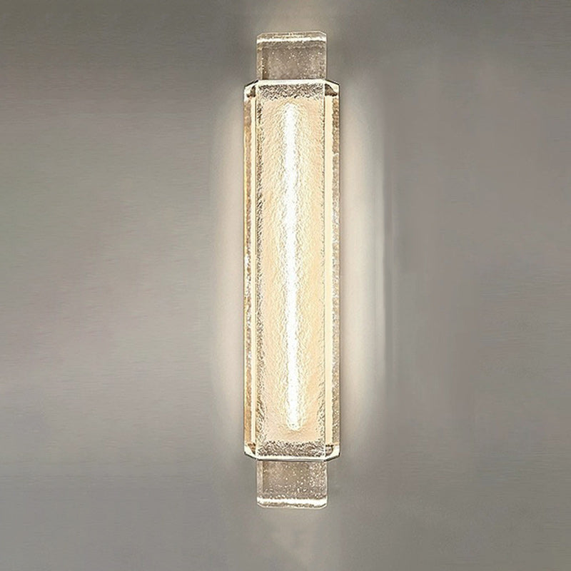 Rectangular Stainless Steel Bubble Crystal Wall Sconce Lamp