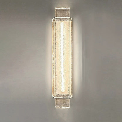 Rectangular Stainless Steel Bubble Crystal Wall Sconce Lamp