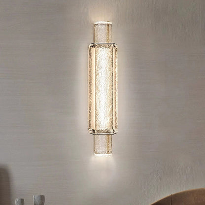 Rectangular Stainless Steel Bubble Crystal Wall Sconce Lamp