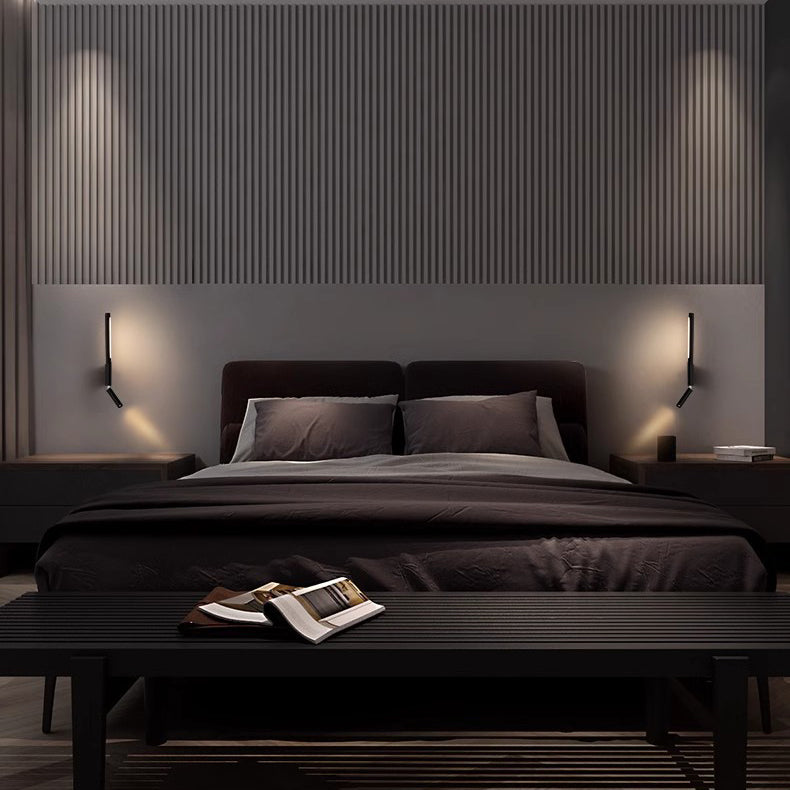 Pull Cylinder Linear PVC Iron Aluminum LED Wall Sconce Lamp