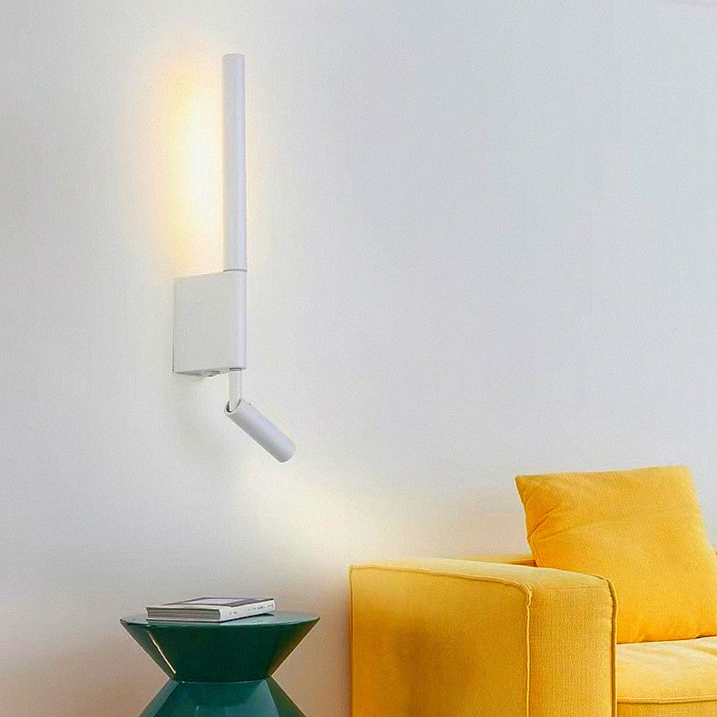 Pull Cylinder Linear PVC Iron Aluminum LED Wall Sconce Lamp
