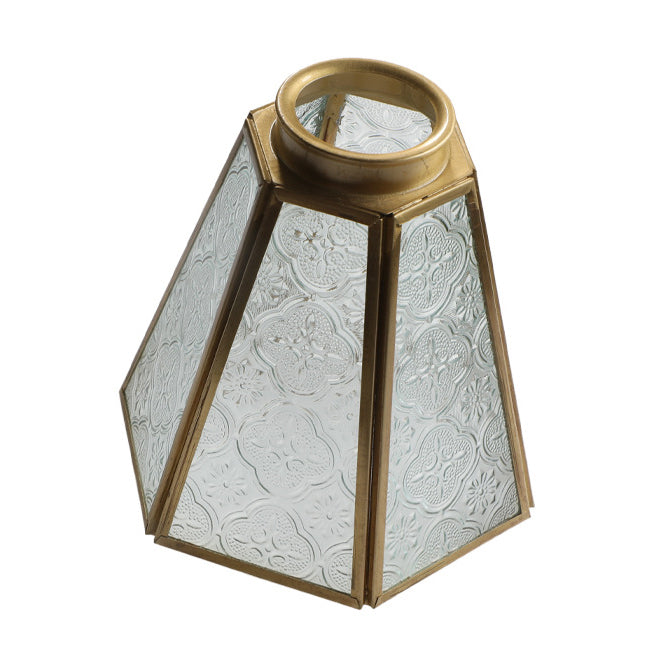Mid-Century Copper Resin Glass 1-Light Wall Sconce Lamp