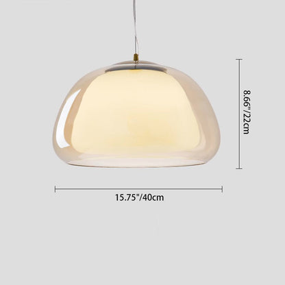 Contemporary Glass Iron Pendant Light