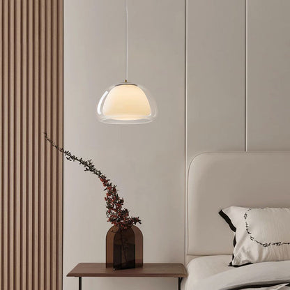 Contemporary Glass Iron Pendant Light