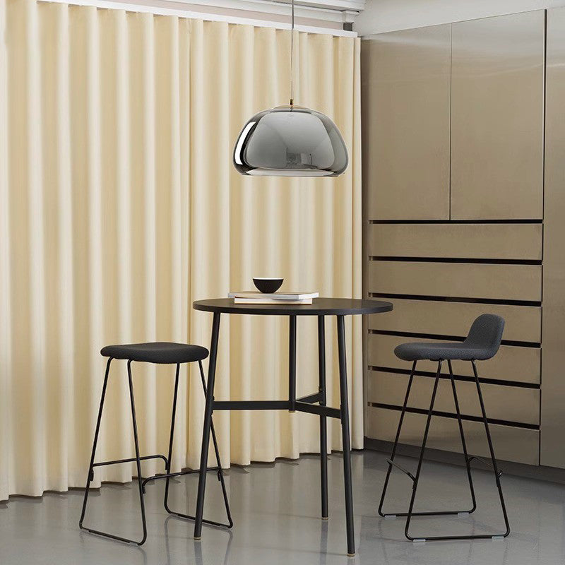 Contemporary Glass Iron Pendant Light
