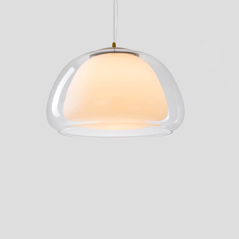 Contemporary Glass Iron Pendant Light