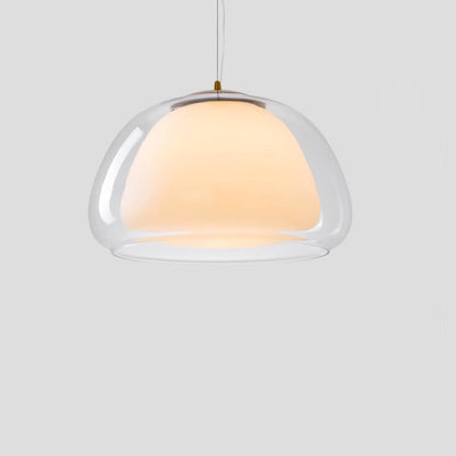 Contemporary Glass Iron Pendant Light