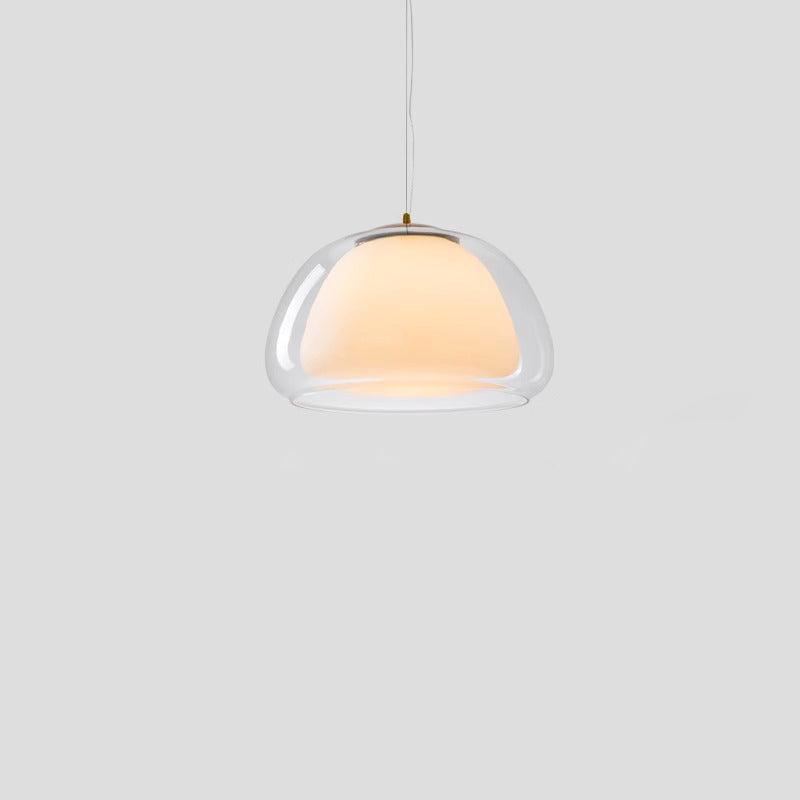 Contemporary Glass Iron Pendant Light