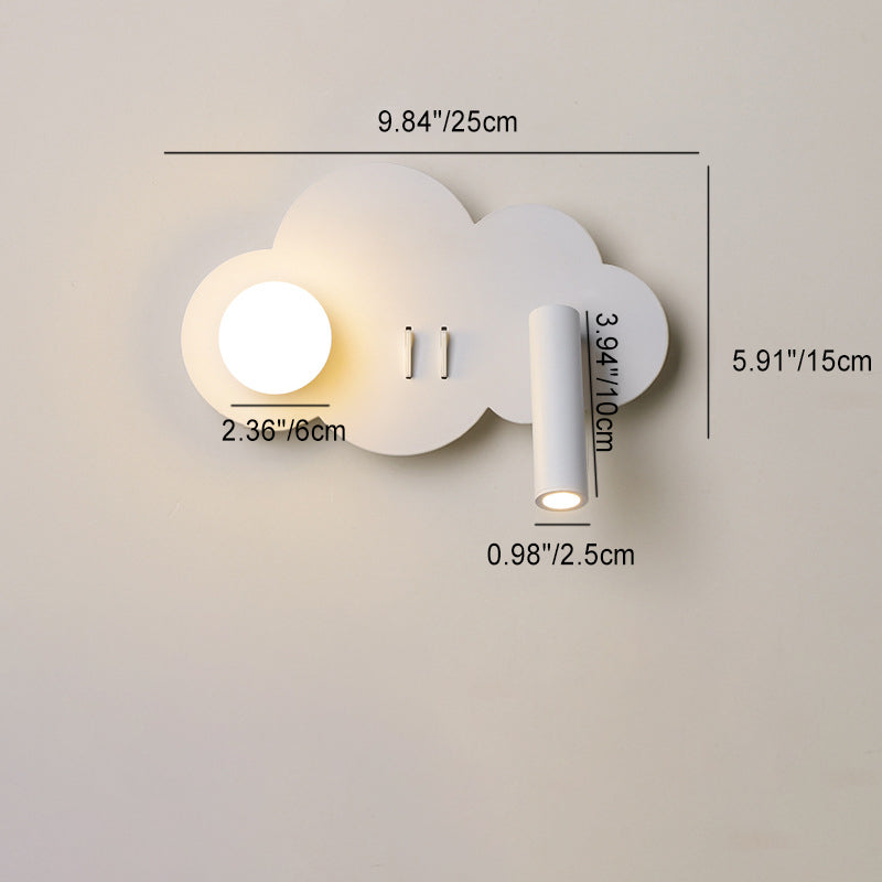 Deco Shape Orb Iron Acrylic LED Spotlight Wall Sconce Lamp